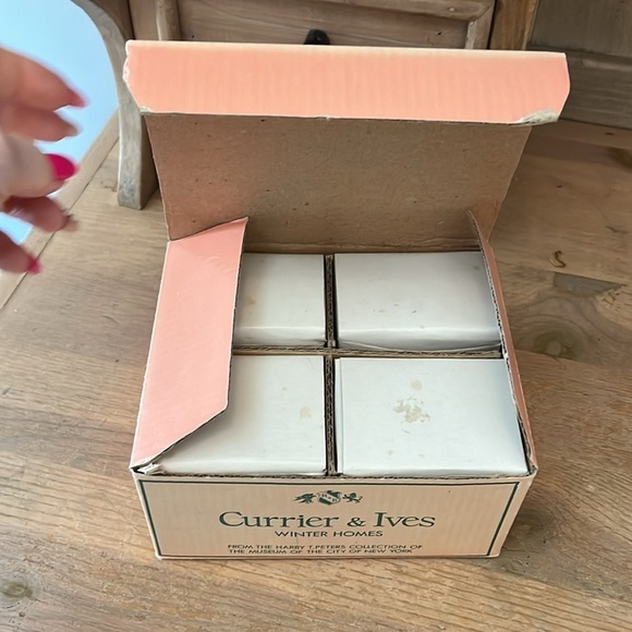 Currier & Ives Winter Homes Ornaments Set of 4 1987 Harry Peters - Picture 9 of 10